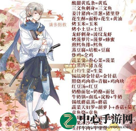 《食之契约》菜谱搭配汇总