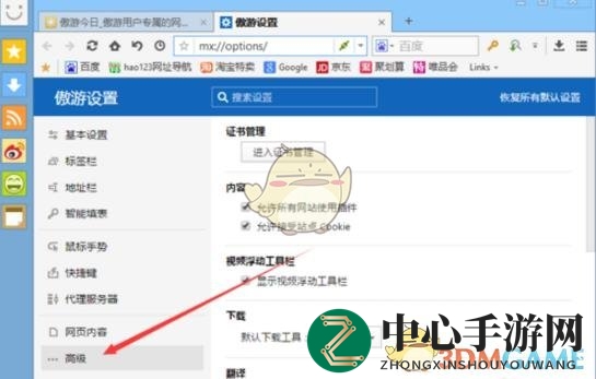 《傲游浏览器》自定义下载工具方法指南